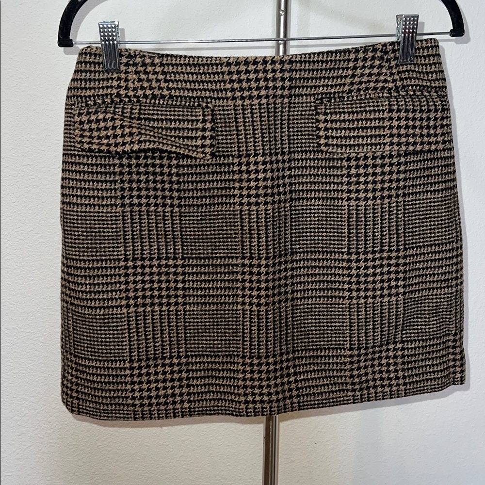 Banana Republic Wool Blend Houndstooth Mini Skirt